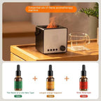 Flame Aroma Diffuser with Bluetooth Speaker - White Noise