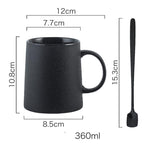 Frosted Personality Ceramic Mug Stoneware Black Retro Coffee Cup Milk Tea Water Cup Japanese Simple Cup
