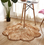Flower Shape Faux Fur Mat