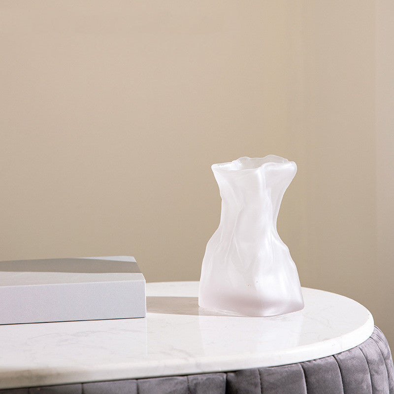 Creative Glass Bag Vase - Fashion Design