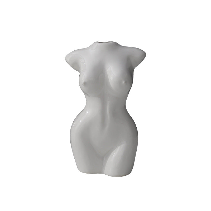 Ceramic Body Art Sculpture Vase - Decorative