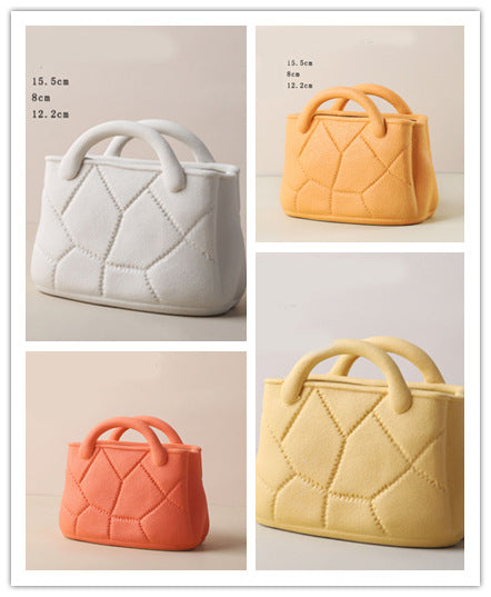 Nordic Morandi Handbag Ceramic Vase - Creative Design