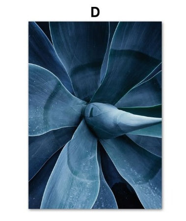 Gray Blue Botanical Diamond Painting - Inlaid Mosaic