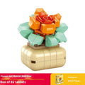 Puzzle Assembling Building Blocks Flower Pot Model Toys
