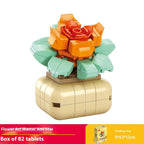 Puzzle Assembling Building Blocks Flower Pot Model Toys
