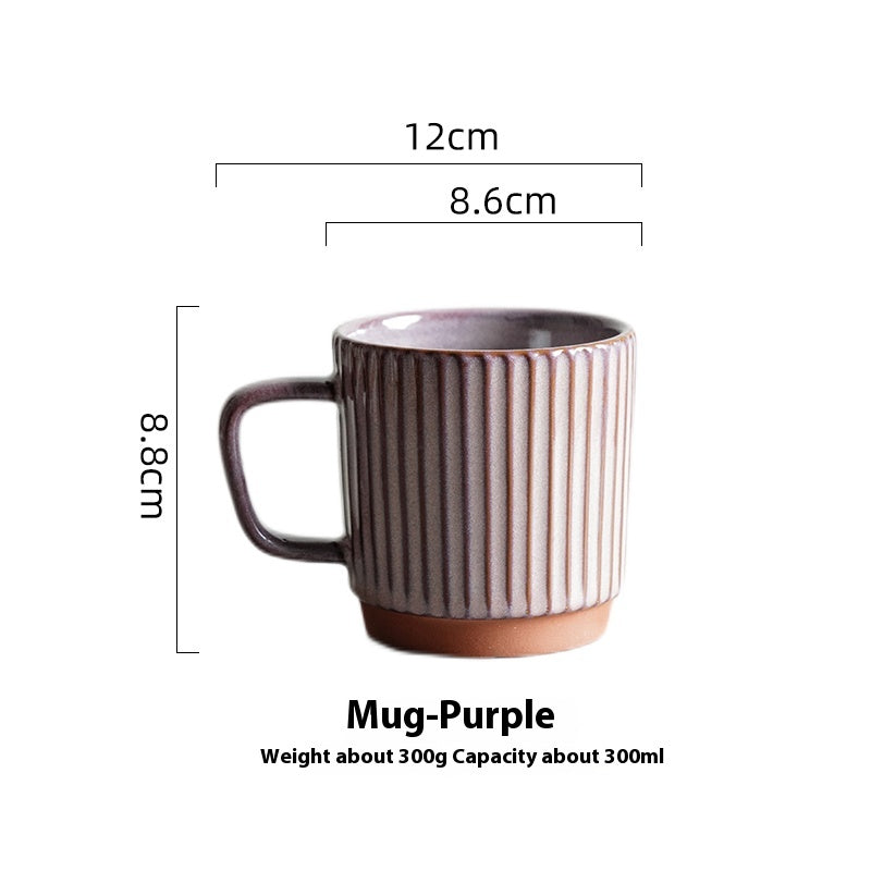 Mug Creative Ceramic Retro Striped Cup