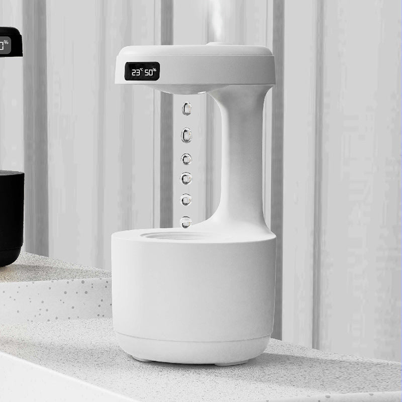 Anti-Gravity Water Drop Humidifier - Backflow with Clock