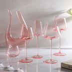Flamingo French Oblique Concave High Foot Glass Crystal Glasses