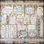 Vintage Journal Ballet Themed Stickers