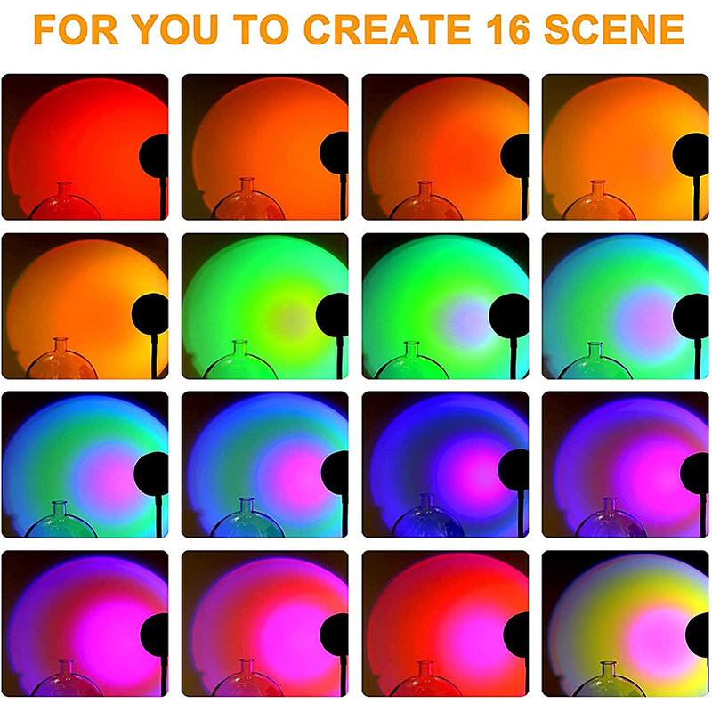 USB Rainbow Projection Desk Lamp - Colorful Light