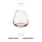 Flamingo French Oblique Concave High Foot Glass Crystal Glasses