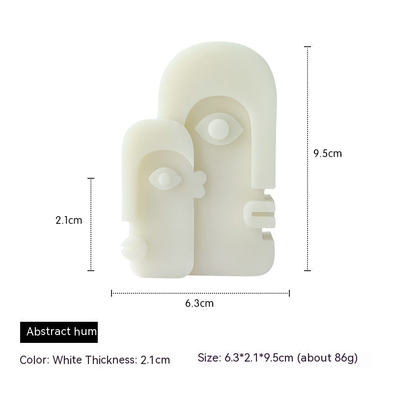 Abstract Face Aromatherapy Candle - Artistic Decor
