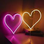 Love Heart Neon Light - Acrylic Atmosphere Decoration