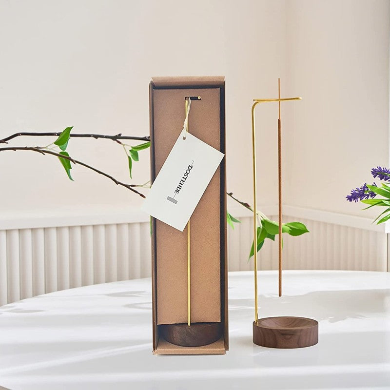 Wooden Inverted Hanging Incense Burner - Upside Down Zen