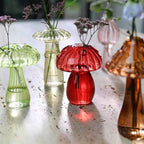 Glass Mushroom Vase - Whimsical Design