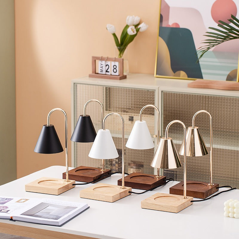 Wooden Wax Melting Lamp - Atmosphere Night Light