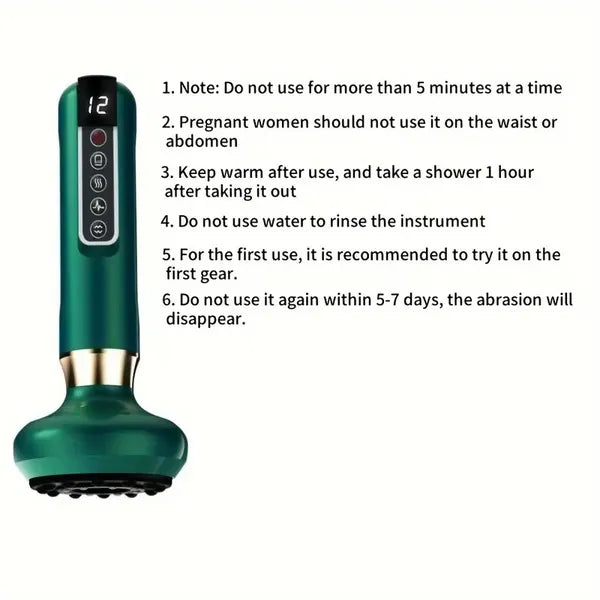 Electric Vacuum Cupping Massager - 12 Level Gua Sha