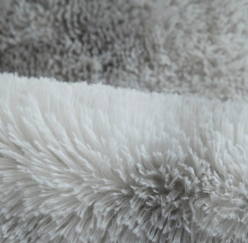Simple Tie-Dye Long Hair Rug