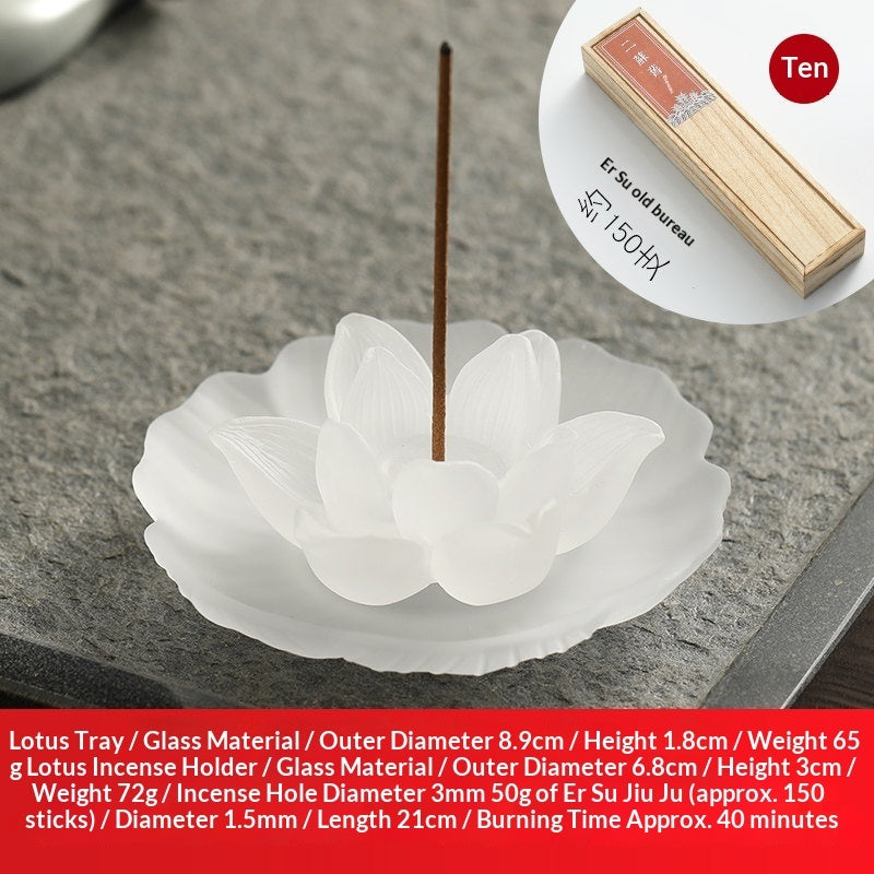 Chinese-Style Lusterware Incense Holder - Sandalwood Decor
