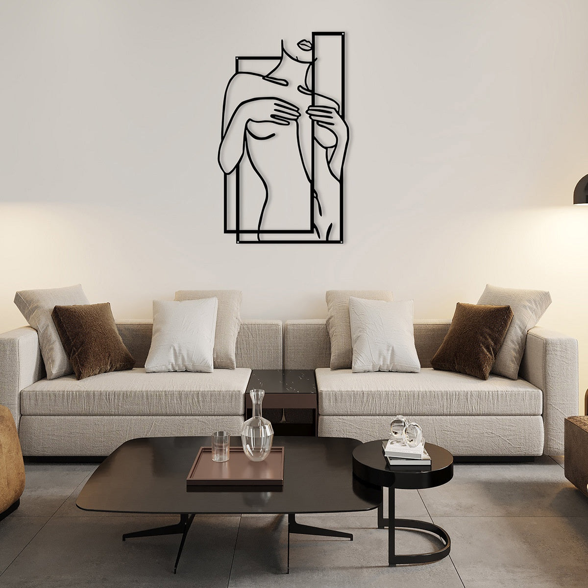 Girly Body Line Silhouette Wall Decoration