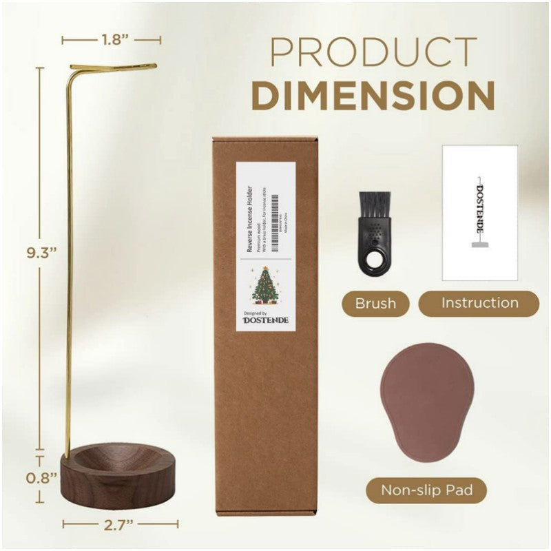 Wooden Inverted Hanging Incense Burner - Upside Down Zen