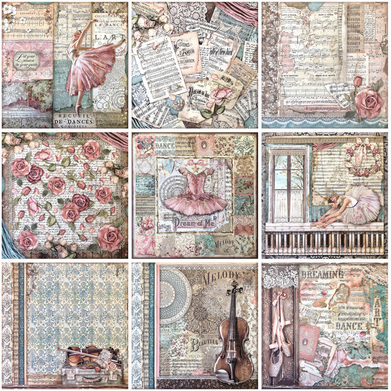 Vintage Journal Ballet Themed Stickers