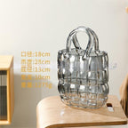 Creative Glass Handbag Vase - Decorative