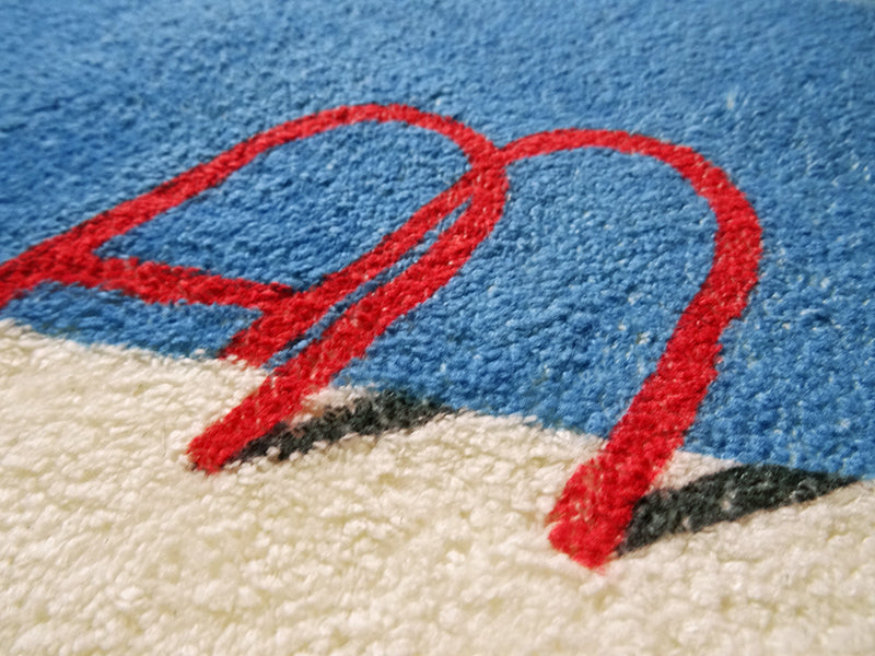 Heart-Shaped Romantic Rug - Mini Pool Art Design