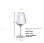 Nordic Vertical Striped Wine Glass High Leg