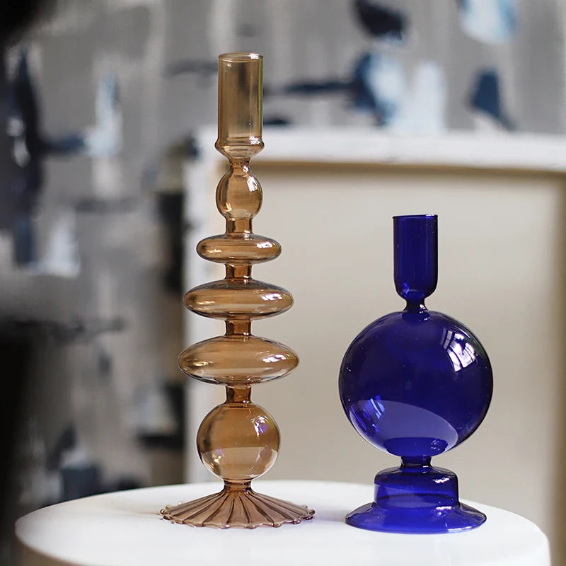 Nordic Glass Candle Holders - European Style