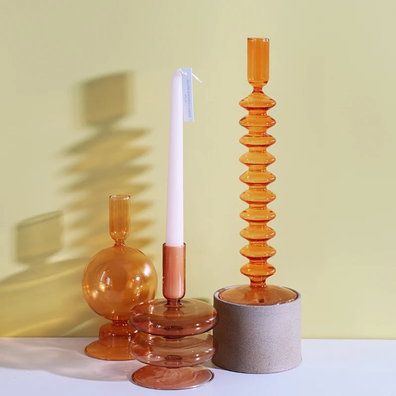 Nordic Glass Candle Holders - European Style