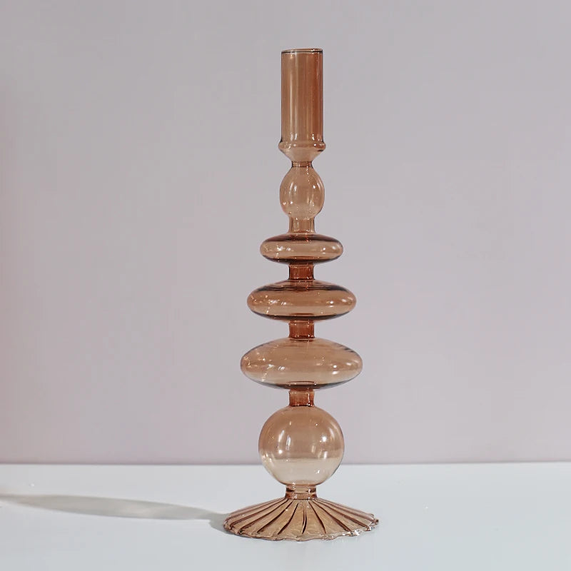 Nordic Glass Candle Holders - European Style
