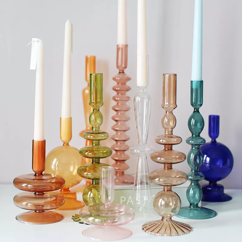 Nordic Glass Candle Holders - European Style