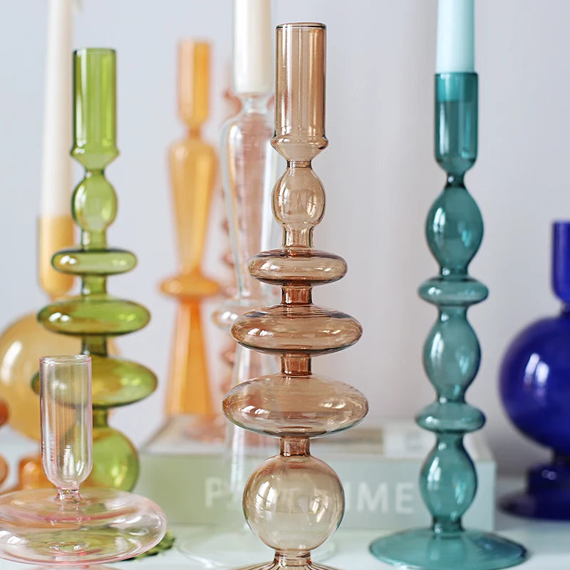 Nordic Glass Candle Holders - European Style