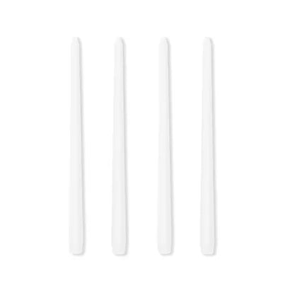 Tall Unscented Taper Candles 30cm - 4 Pack