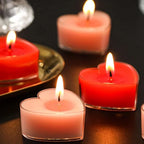 Heart-Shaped Scented Tea Candles - 9 Piece Set