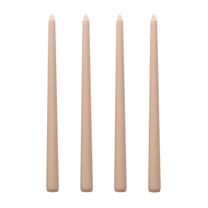 Tall Unscented Taper Candles 30cm - 4 Pack