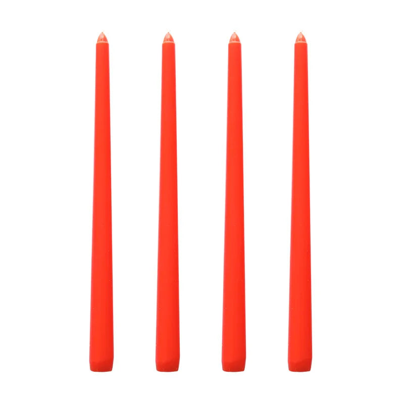 Tall Unscented Taper Candles 30cm - 4 Pack