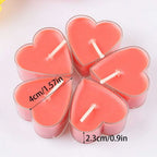 Heart-Shaped Scented Tea Candles - 9 Piece Set