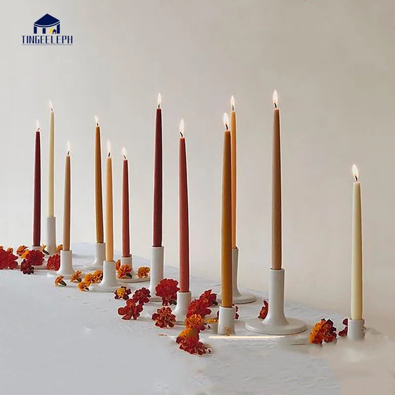Tall Unscented Taper Candles 30cm - 4 Pack