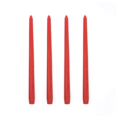 Tall Unscented Taper Candles 30cm - 4 Pack