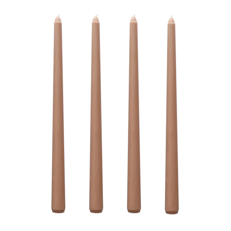 Tall Unscented Taper Candles 30cm - 4 Pack