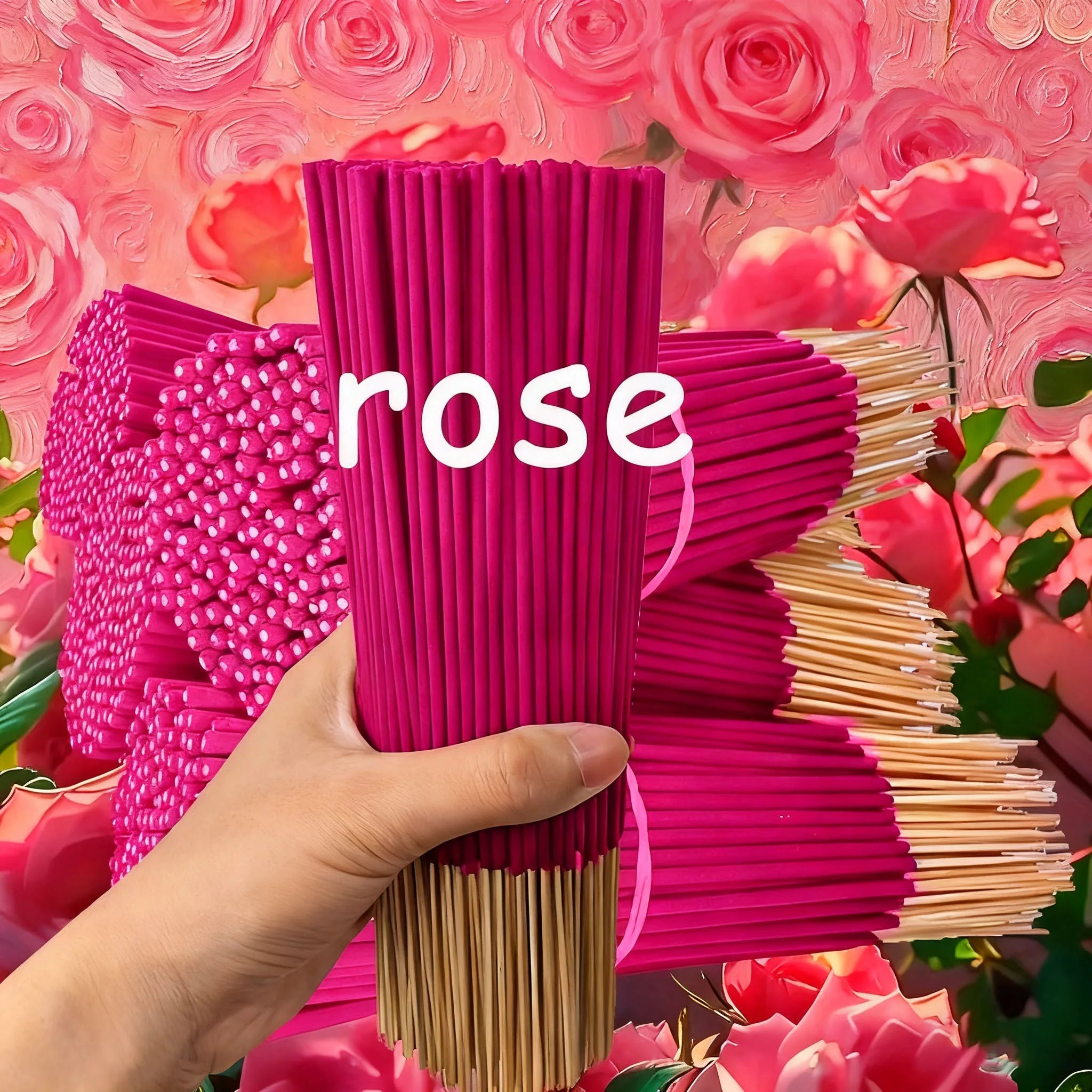 Handmade Floral Rose Incense Sticks, 22.0cm Cm Long