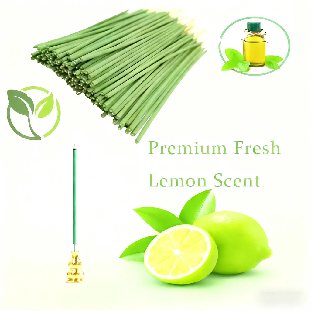 Green Lemon Incense Sticks 22cm - Fresh Citrus Aroma