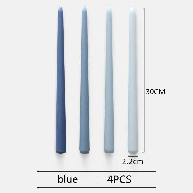 Tall Unscented Taper Candles 30cm - 4 Pack