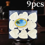 Heart-Shaped Scented Tea Candles - 9 Piece Set