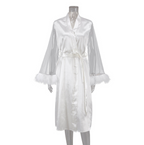Mesh Robe with Fur
