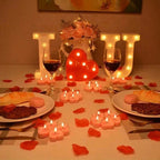 Heart-Shaped Scented Tea Candles - 9 Piece Set