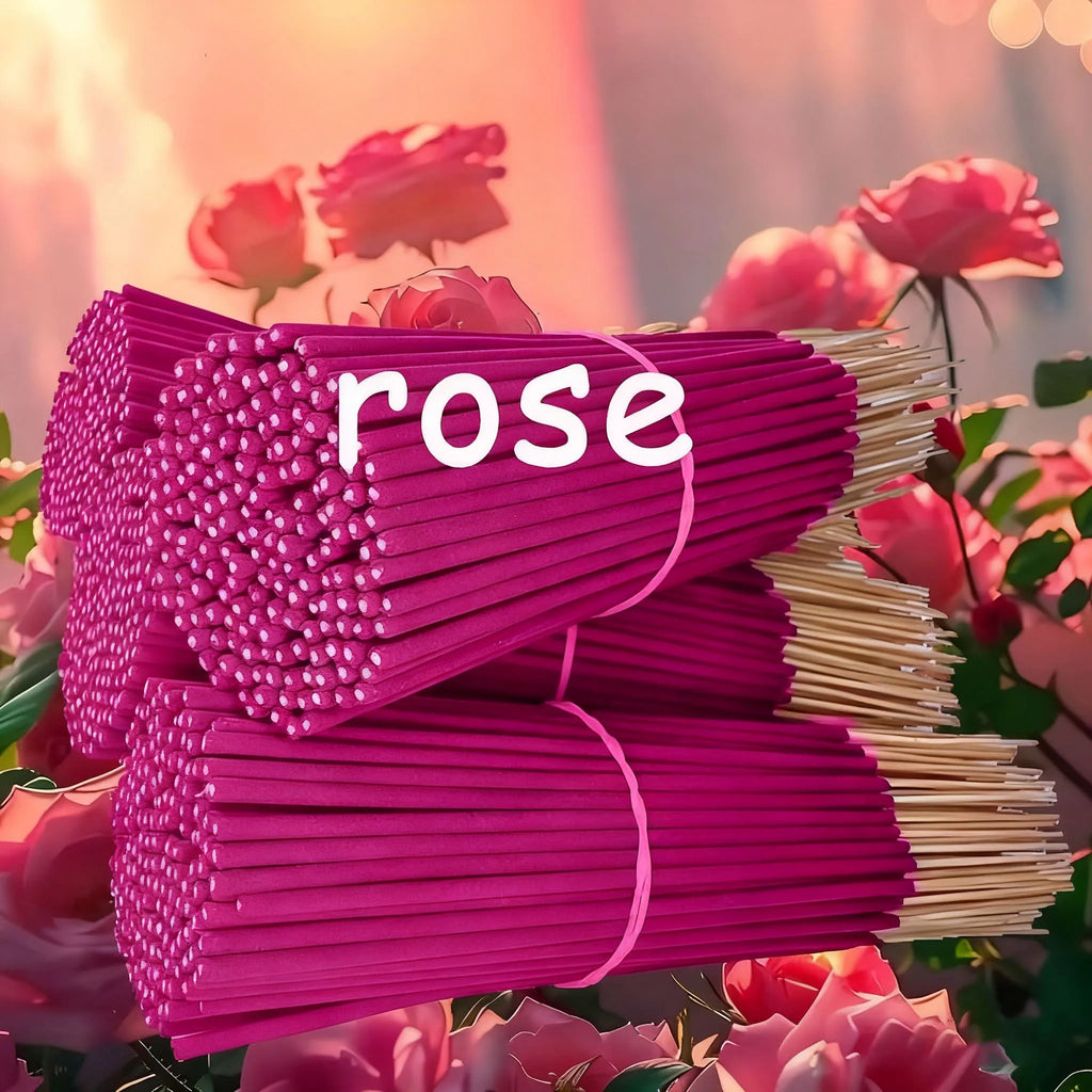 Handmade Floral Rose Incense Sticks, 22.0cm Cm Long