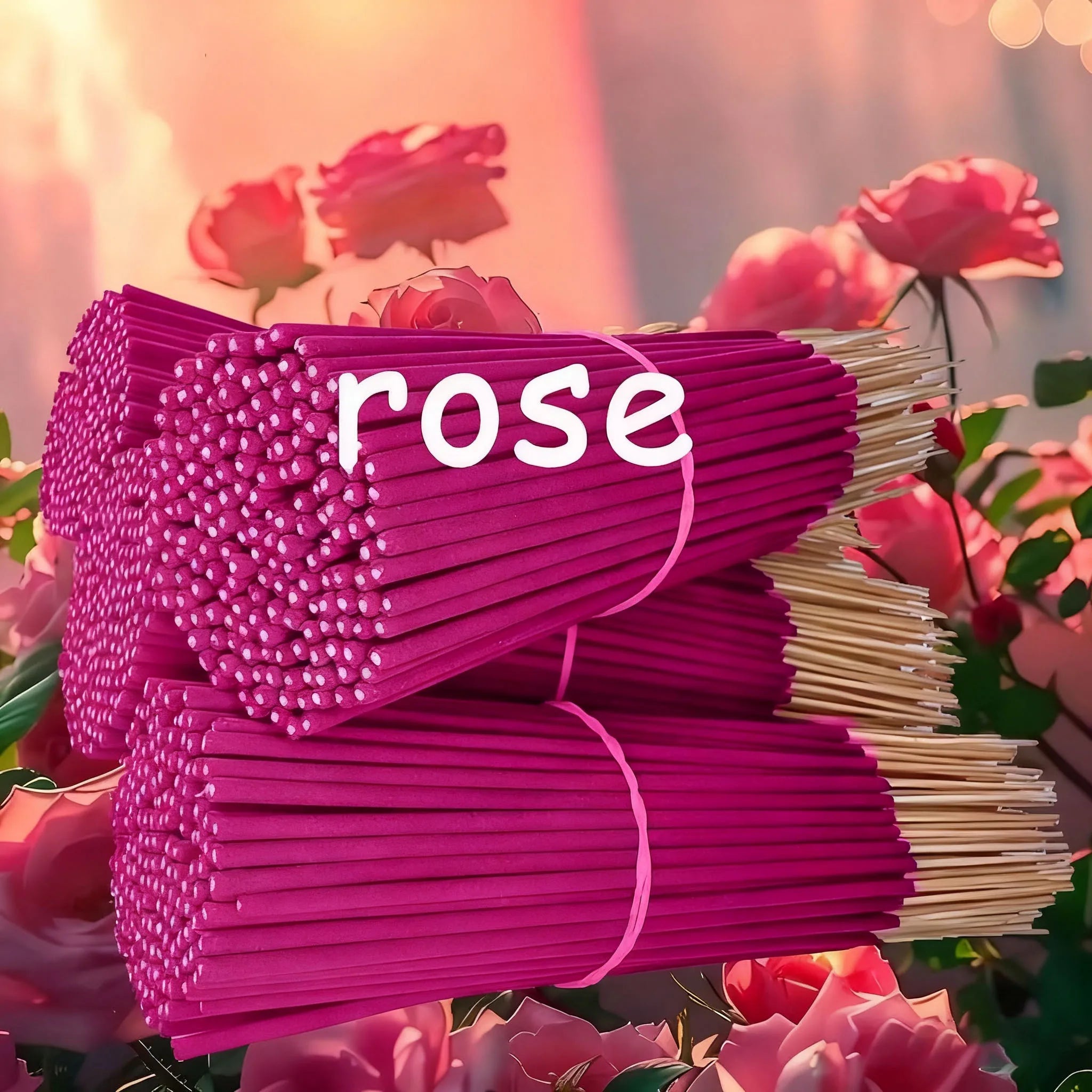 Handmade Floral Rose Incense Sticks, 22.0cm Cm Long